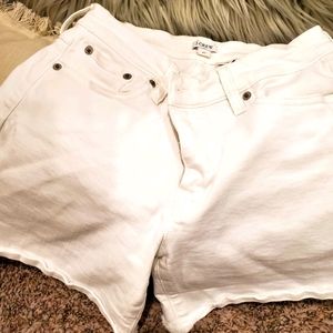J Crew White jean shorts